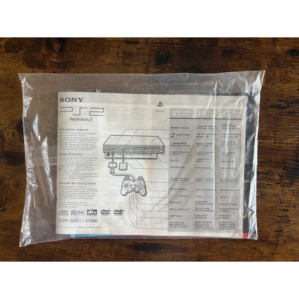 Sony PlayStation 2 PS2 Console System Instruction Manual (SCPH-3001 / 97000)